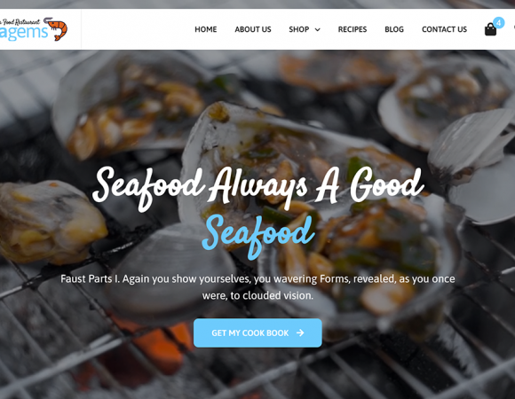 Website order Online ordering of seafood