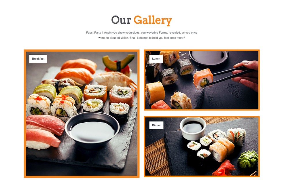 Ready site Japanese sushi restaurant from Ufeta IT Studio