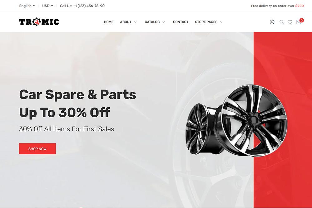 Ready site Online Store Auto Parts from Ufeta IT Studio