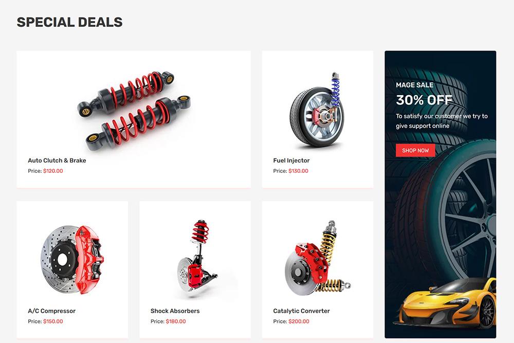 Ready site Online Store Auto Parts from Ufeta IT Studio