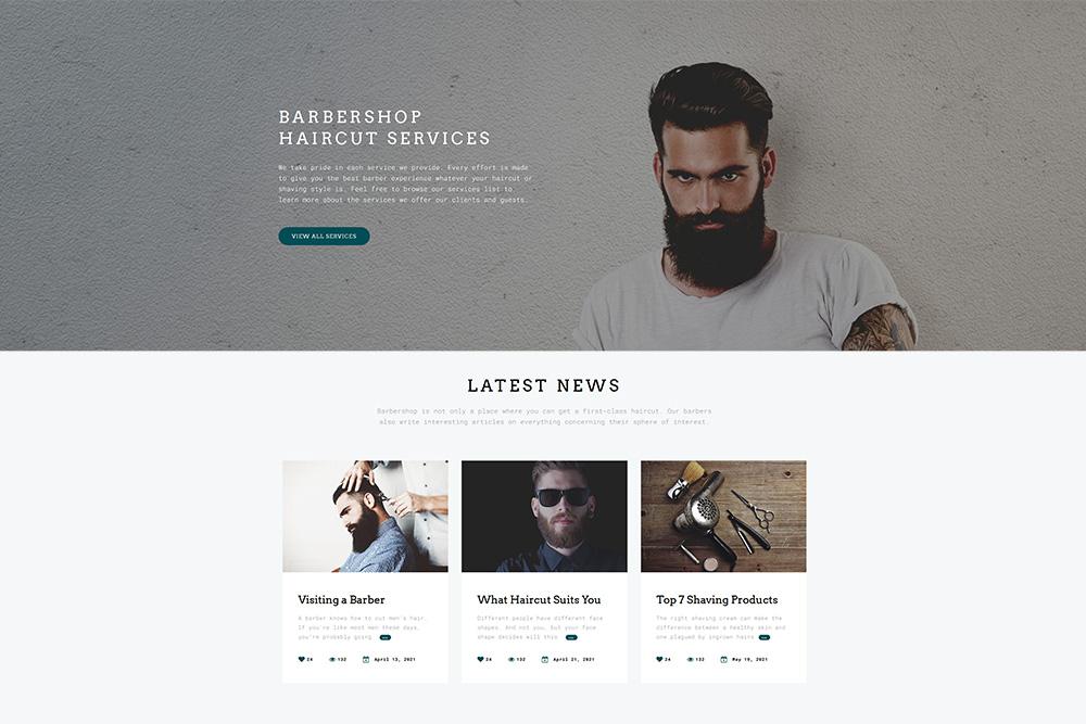 Ready site Barbershop from Ufeta IT Studio