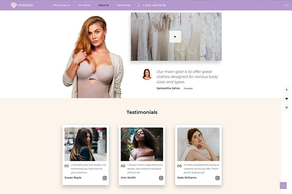 Ready site Women’s clothing store from Ufeta IT Studio