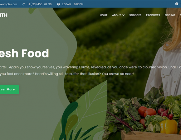 Website order Fresh food