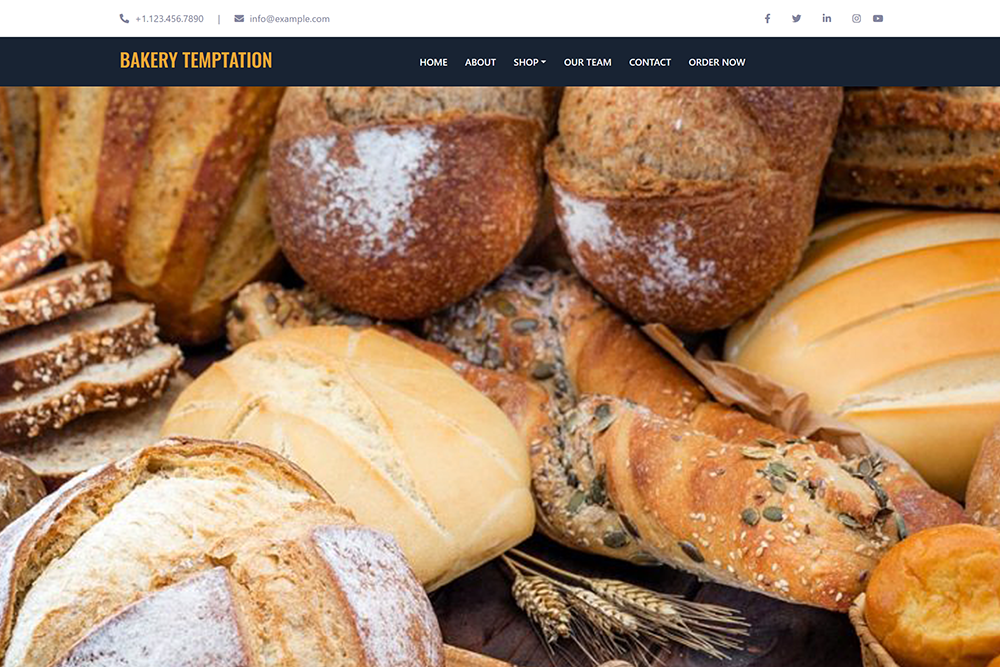 Ready site Bakery "Temptation" from Ufeta IT Studio