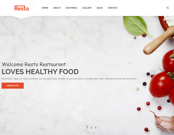 Website order Restaurant Resta